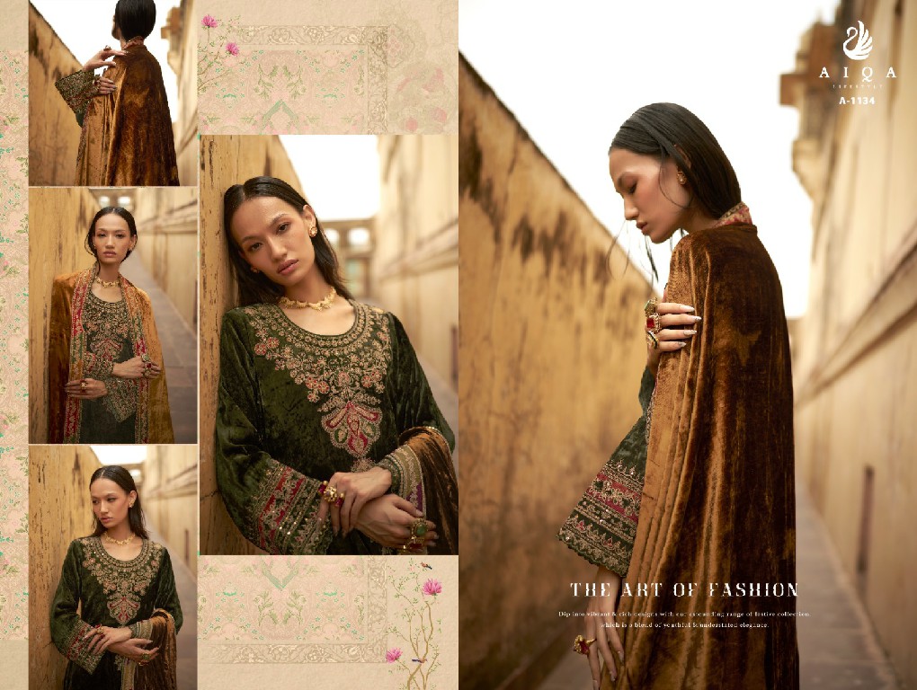 AIQA Senora Wholesale Pure Velvet With Fancy Work Winter Collection