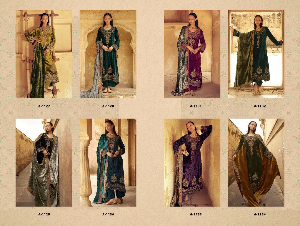 AIQA Senora Wholesale Pure Velvet With Fancy Work Winter Collection