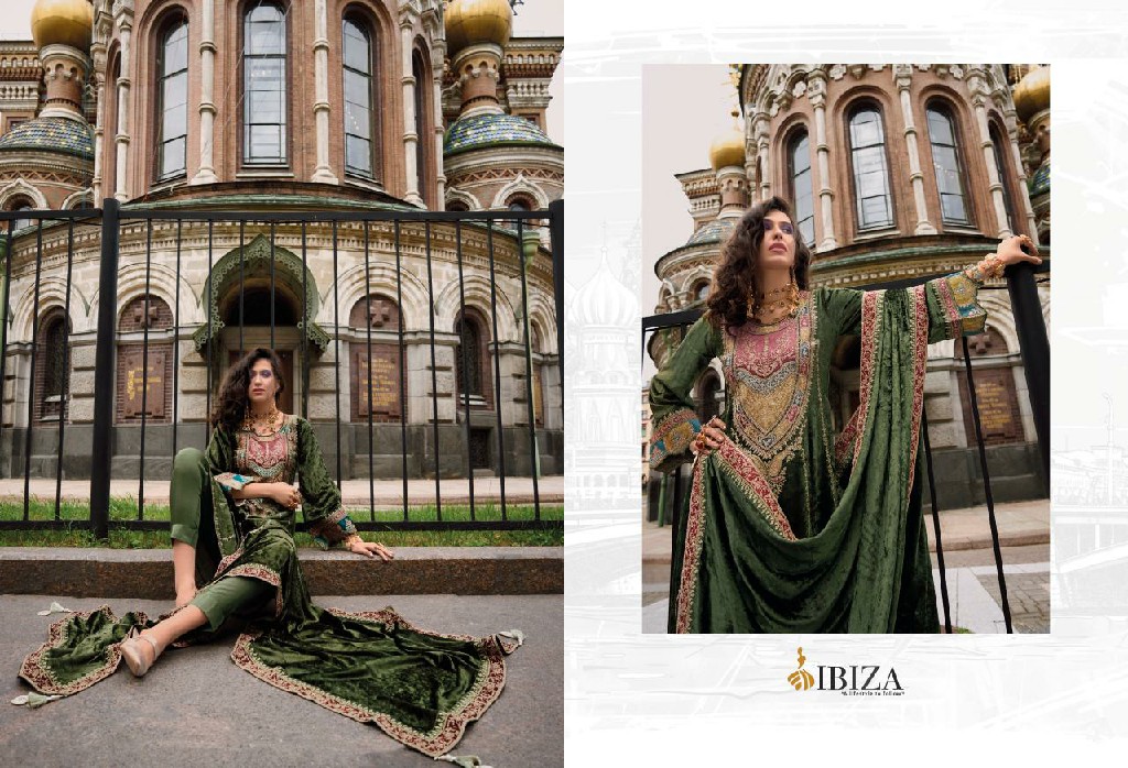 arasik by ibiza pure velvet embroidery work winter special suits