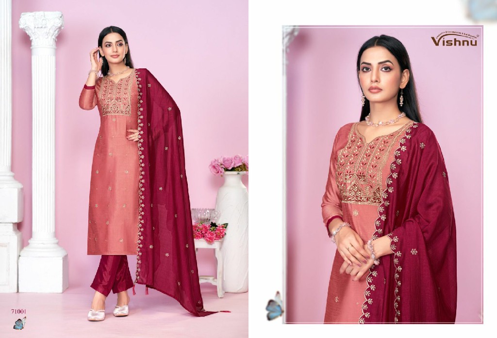 vishnu jasmeen 71001-71010 vichitra silk new trendy unstitch salwar suit