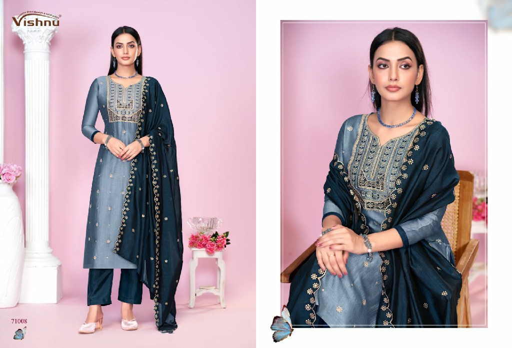 vishnu jasmeen 71001-71010 vichitra silk new trendy unstitch salwar suit