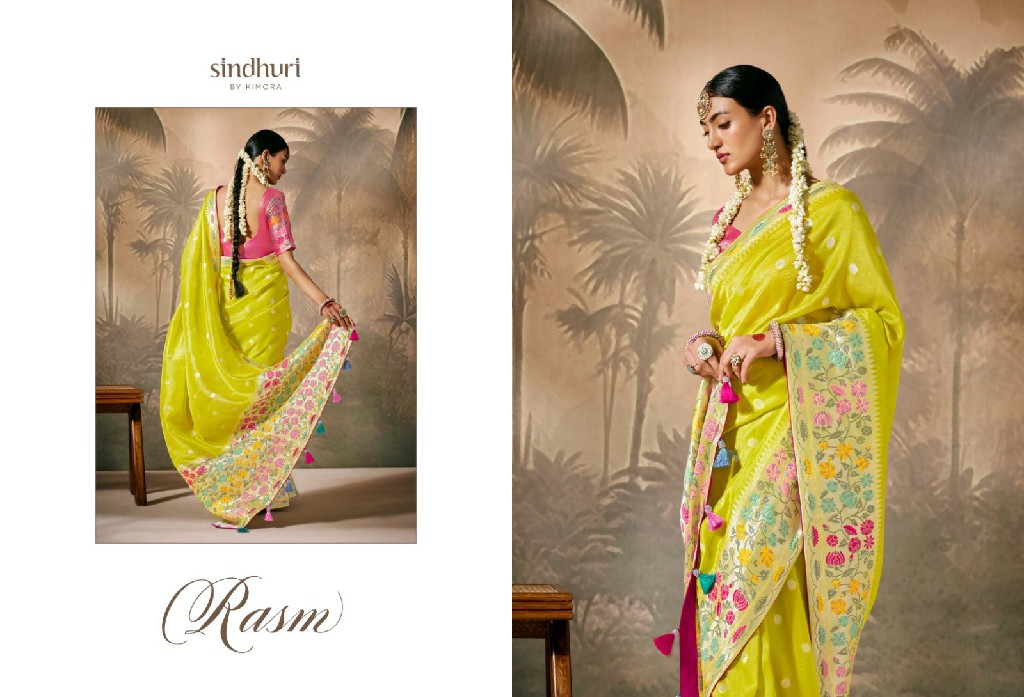 sindhuri kimora rasm 299-307 series munga silk zari work designer saree