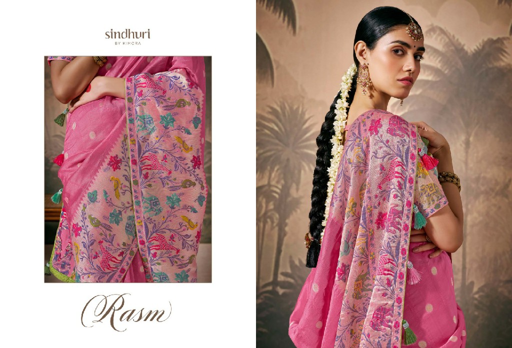 sindhuri kimora rasm 299-307 series munga silk zari work designer saree