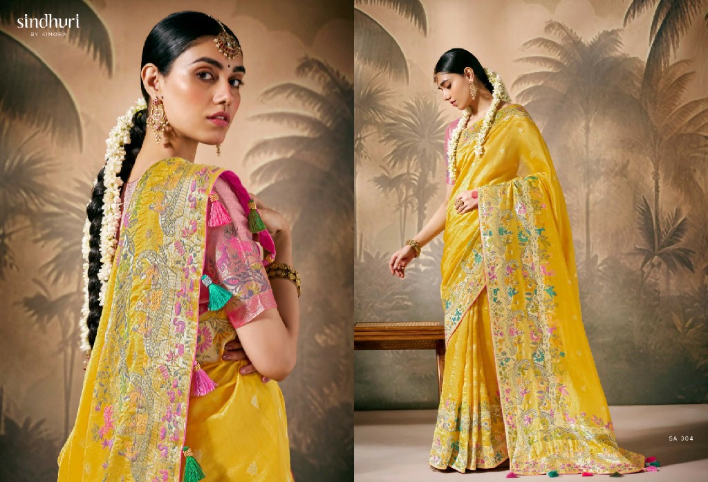 sindhuri kimora rasm 299-307 series munga silk zari work designer saree