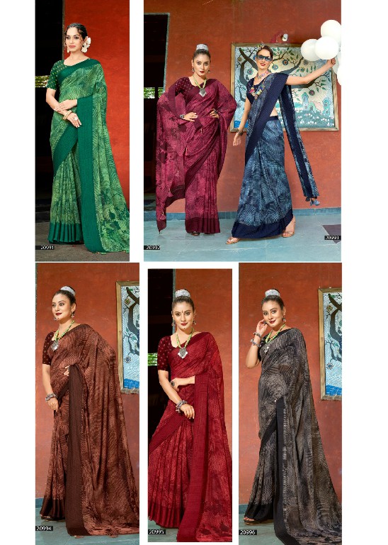 Vallabhi Manjusha Vol-3 Wholesale Georgette Fabrics Indian Sarees