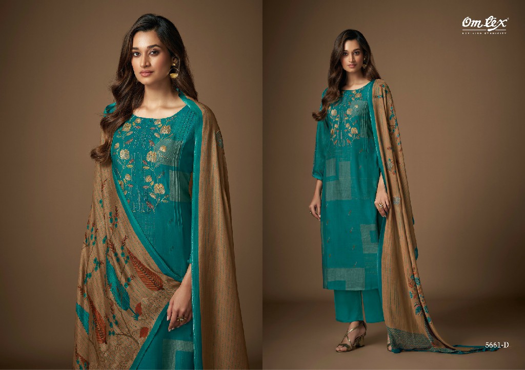 Omtex Zella Wholesale Daisy Silk With Handwork Salwar Suits