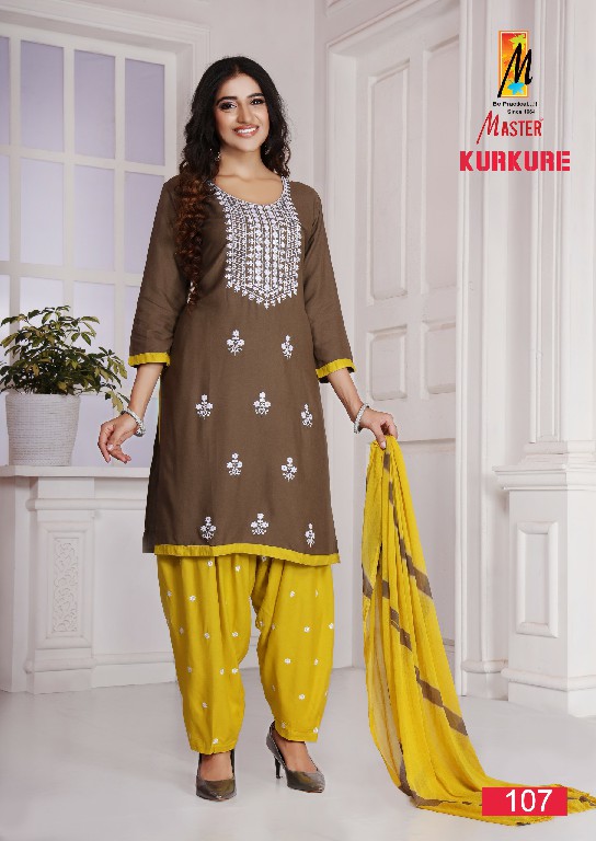 Master Kurkure Wholesale Readymade Reyon Patiyala Bottom Readymade Suits