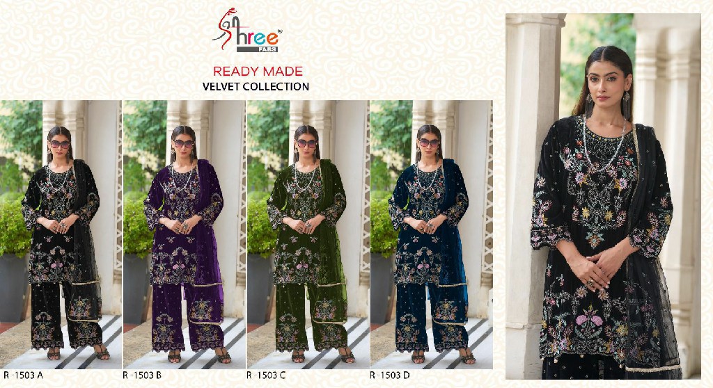 Shree Fabs R-1503 Wholesale Readymade Velvet Pakistani Concept Suits