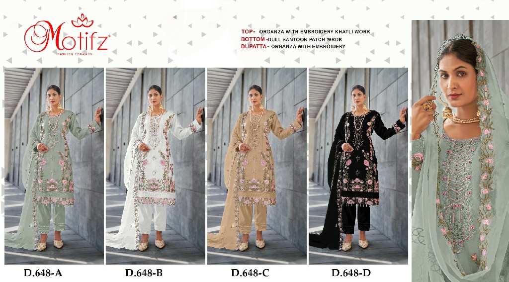 Motifz D.no 648 Wholesale Indian Pakistani Salwar Suits