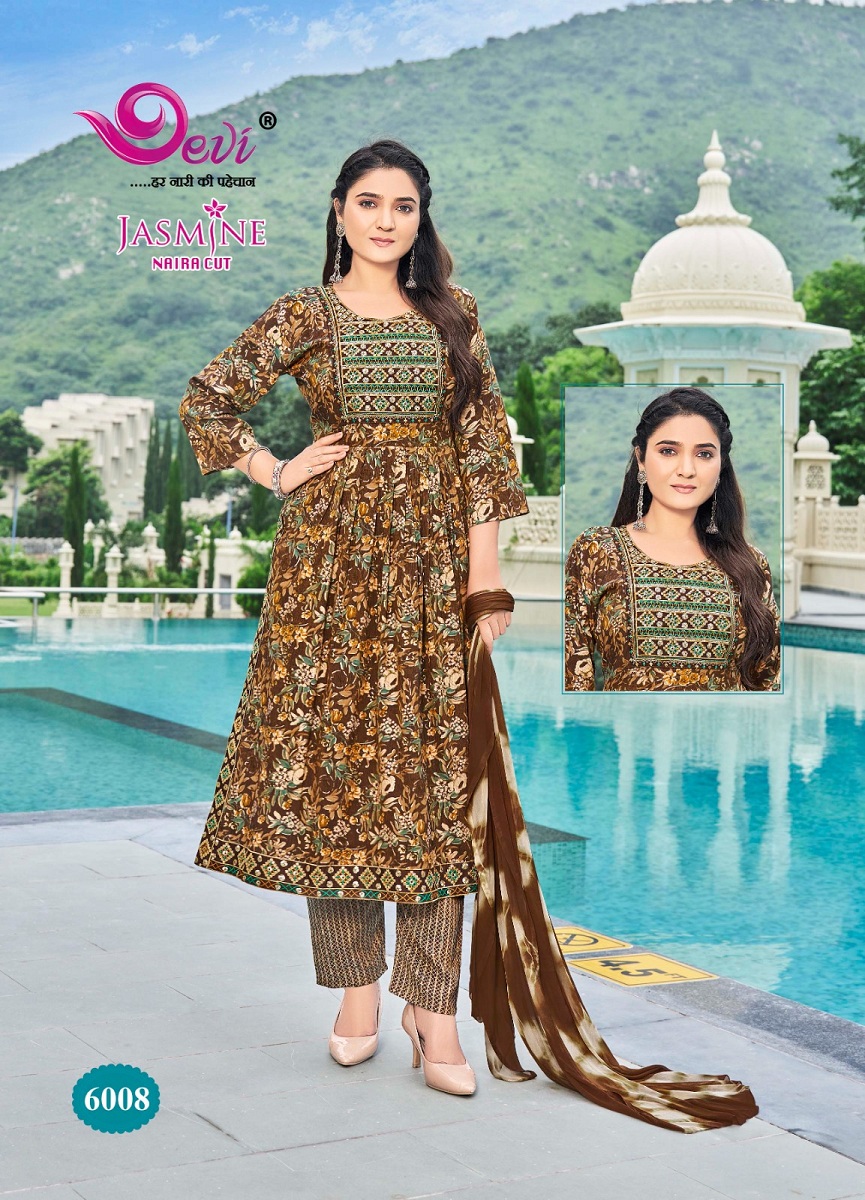 Devi Jasmine Vol-6 Wholesale Naira Cut Exclusive Ready Made Stitch Dresses