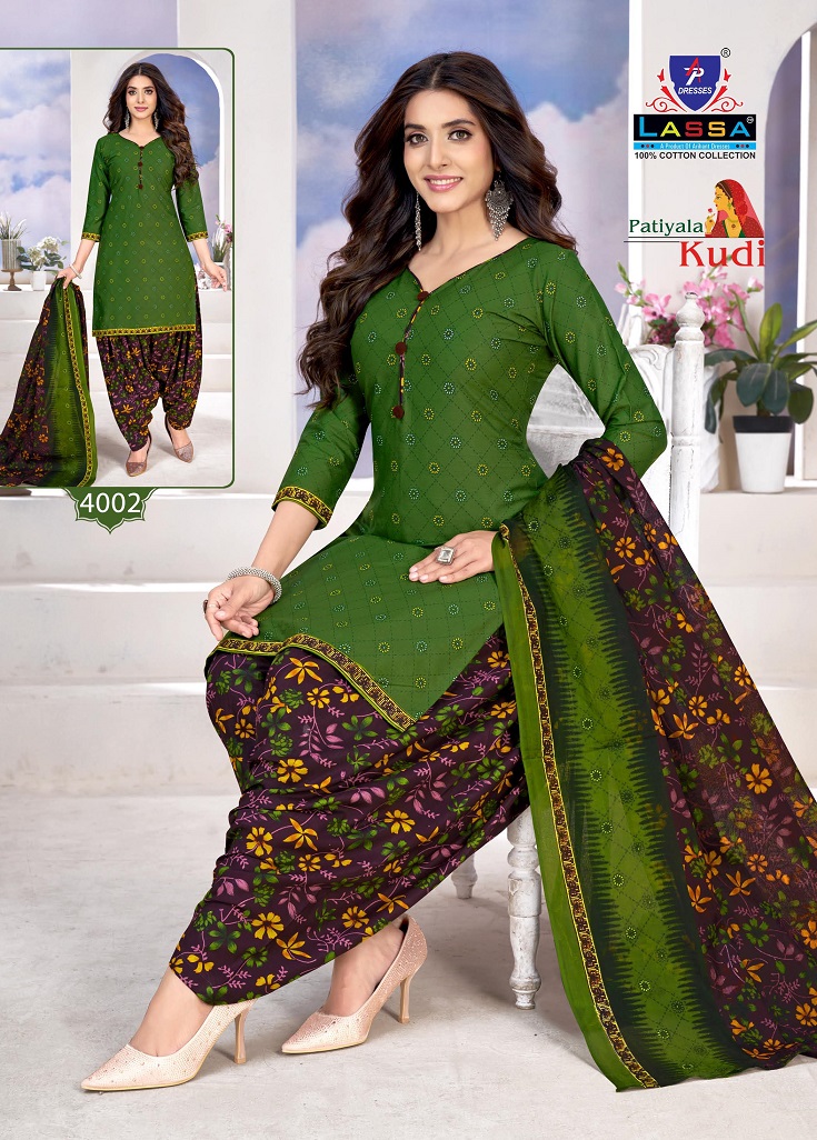 Arihant Lassa Patiyala Kudi Vol-4 Wholesale Pure Cotton Patiyala Dress