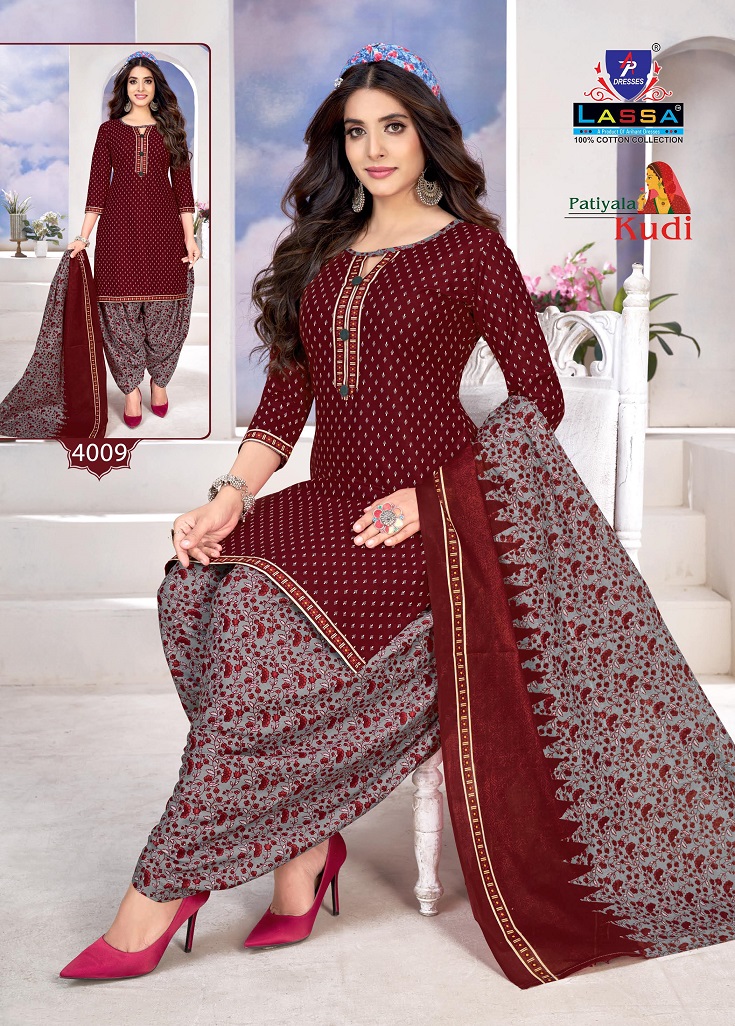 Arihant Lassa Patiyala Kudi Vol-4 Wholesale Pure Cotton Patiyala Dress