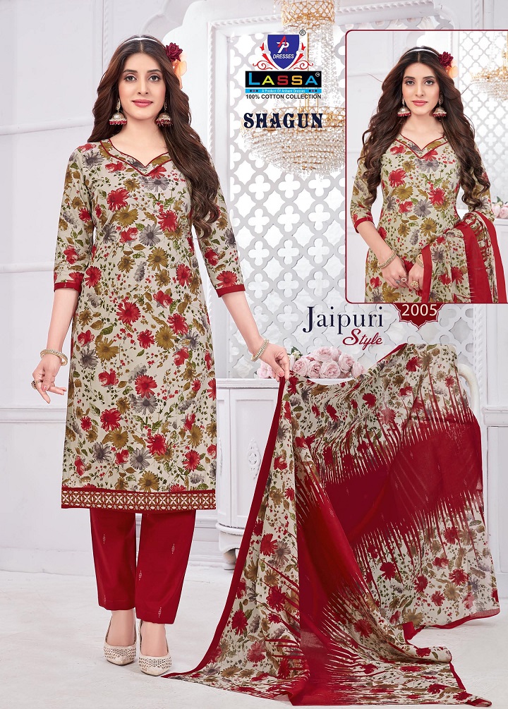 Arihant Lassa Shagun Jaipuri Style Vol-2 Wholesale Pure Cotton Printed Dress Material