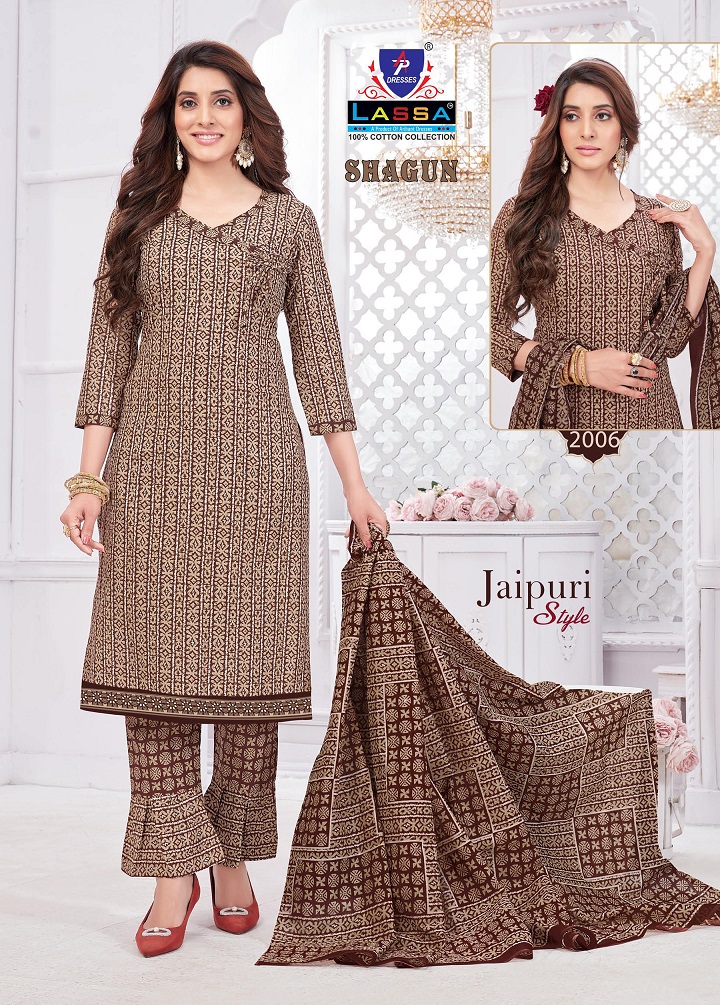 Arihant Lassa Shagun Jaipuri Style Vol-2 Wholesale Pure Cotton Printed Dress Material