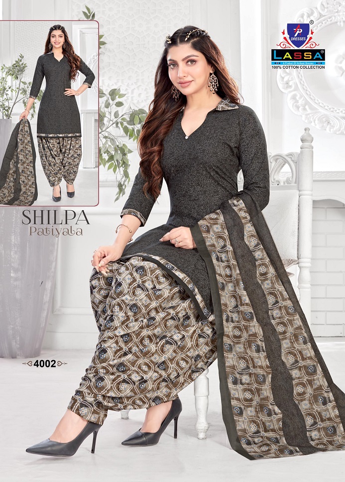 Arihant Lassa Shilpa Patiyala Vol-4 Wholesale Patiyala Cotton Dress Material