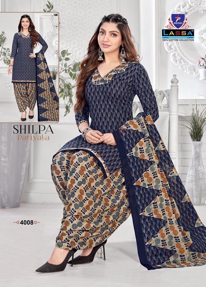 Arihant Lassa Shilpa Patiyala Vol-4 Wholesale Patiyala Cotton Dress Material