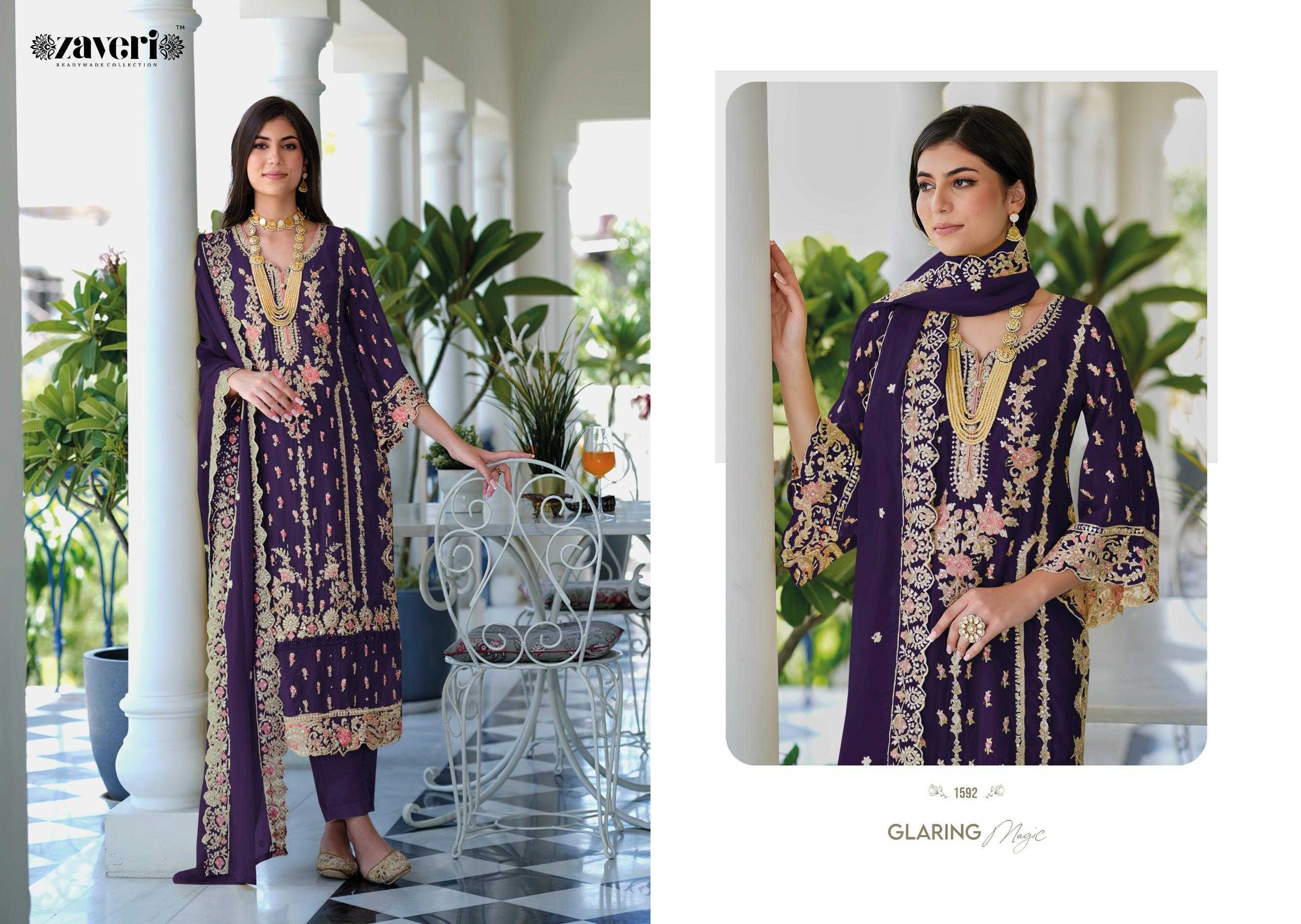 zaveri aanaya colour edition organza embroidery work full stitch original pakistani dress