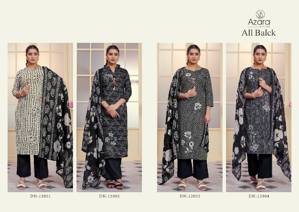 all black by radhika azara pure jam cotton print trendy suits