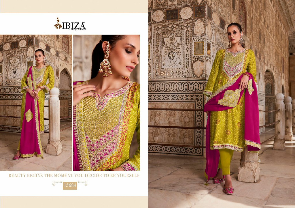 ibiza rubani a bandhani edit digital print party wear ladies suits