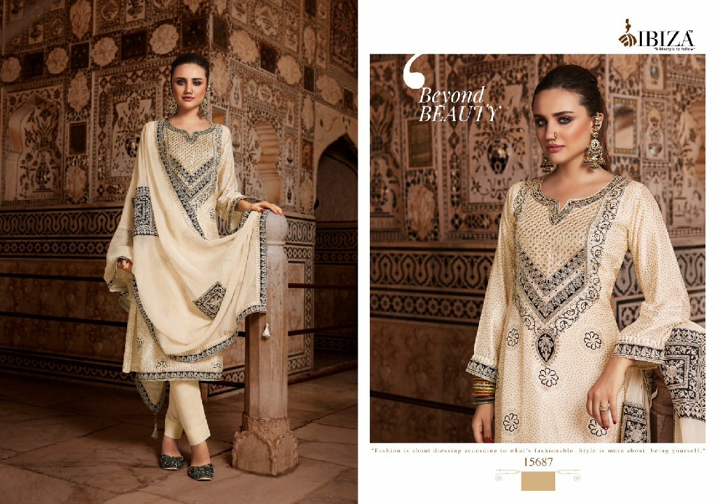 ibiza rubani a bandhani edit digital print party wear ladies suits