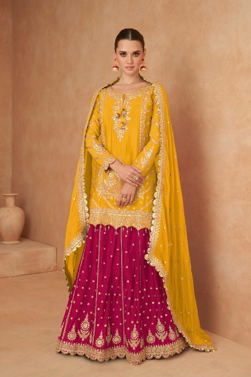 khanak by gulkayra designer chinon readymade kurti skirt with dupatta