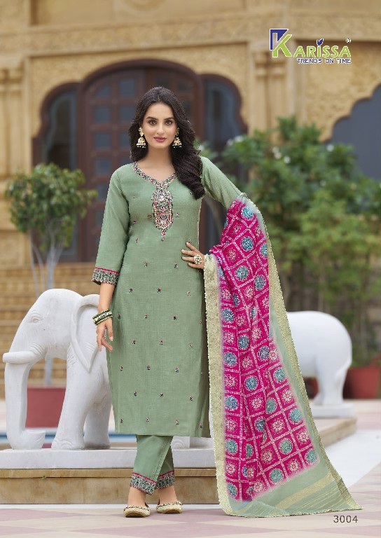 Karissa Nora Vol-3 Wholesale Top Pant With Dupatta Catalog