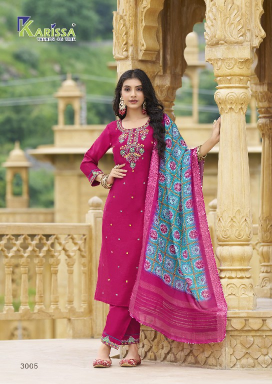 Karissa Nora Vol-3 Wholesale Top Pant With Dupatta Catalog