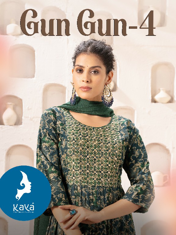 Kaya Gun Gun Vol-4 Wholesale 3 Piece Nayra Cut Work Concept Suits