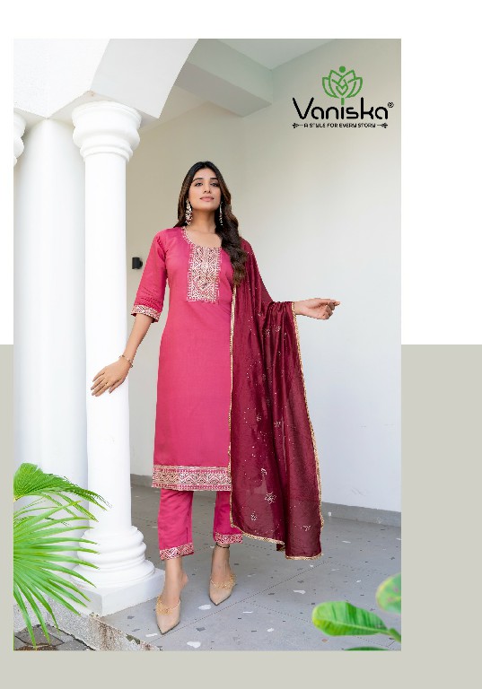 Vaniska Fiza Vol-2 Wholesale Straight Cut Kurti With Pant And Dupatta