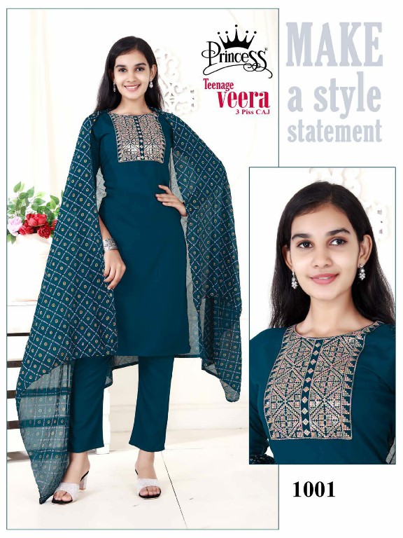 Princess Teenage Veera Wholesale Kids Salwar Suits Combo