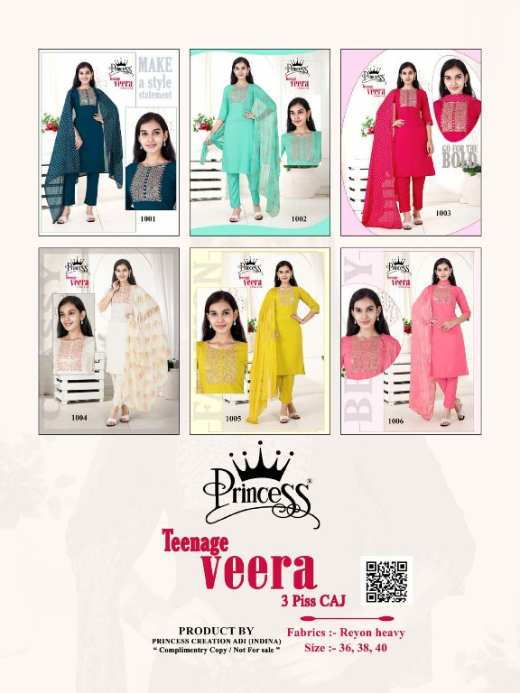 Princess Teenage Veera Wholesale Kids Salwar Suits Combo