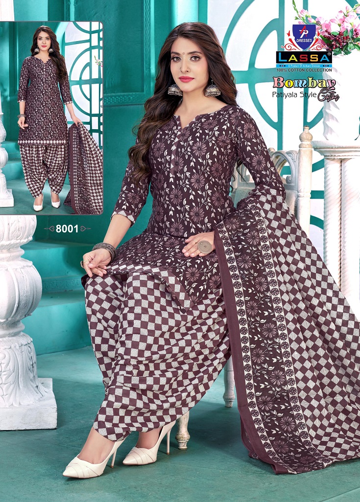 Arihant Lassa Bombay Patiyala Style Vol8 Wholesale Pure Cotton Printed Dress Material