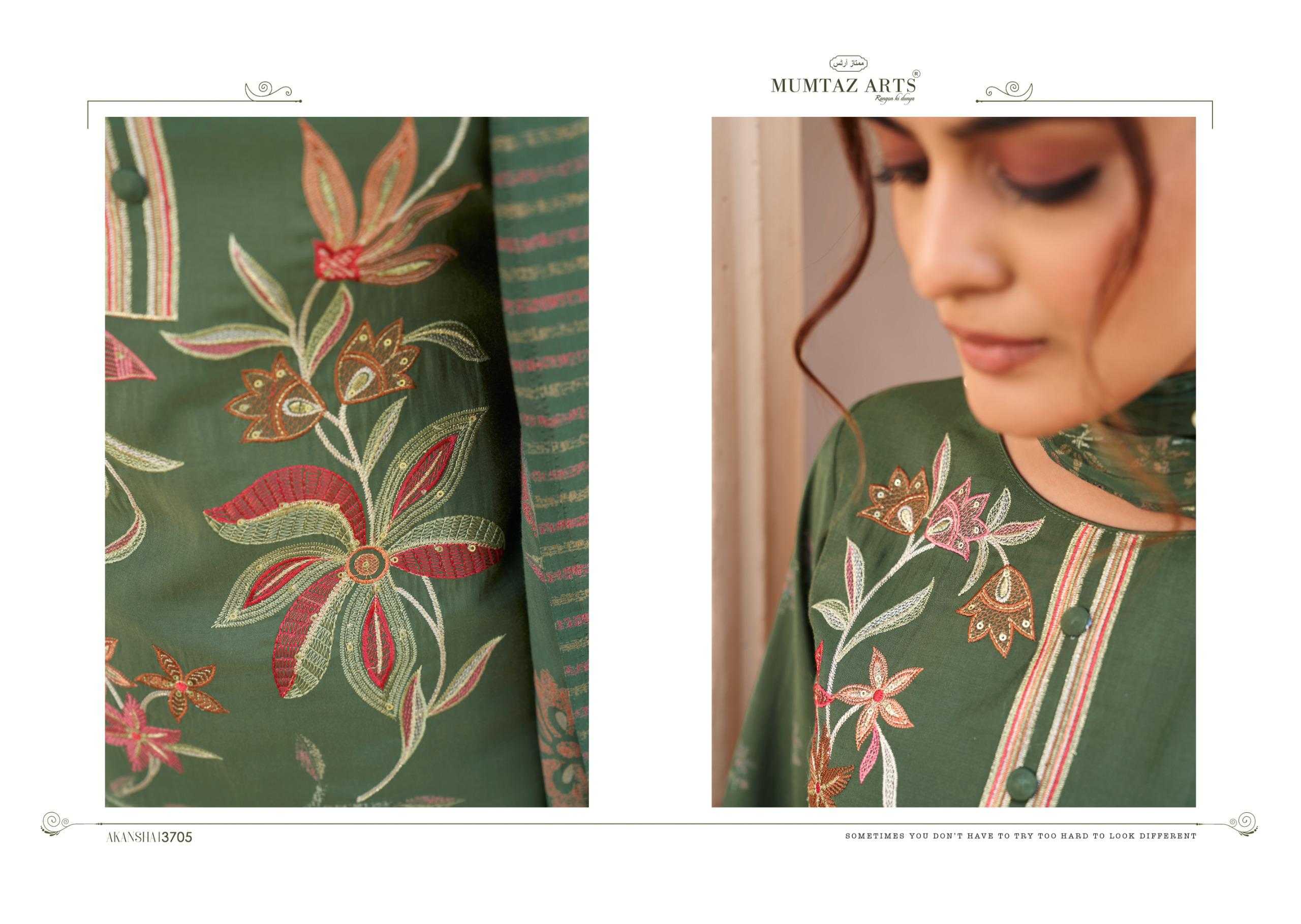 akansha by mumtaz arts viscose muslin pakistani print suits