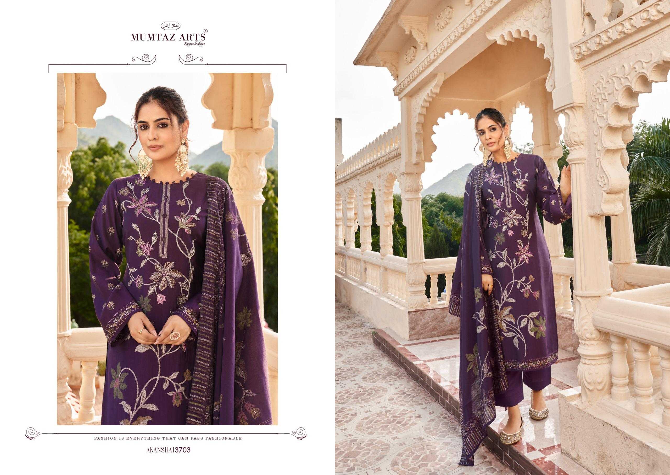 akansha by mumtaz arts viscose muslin pakistani print suits