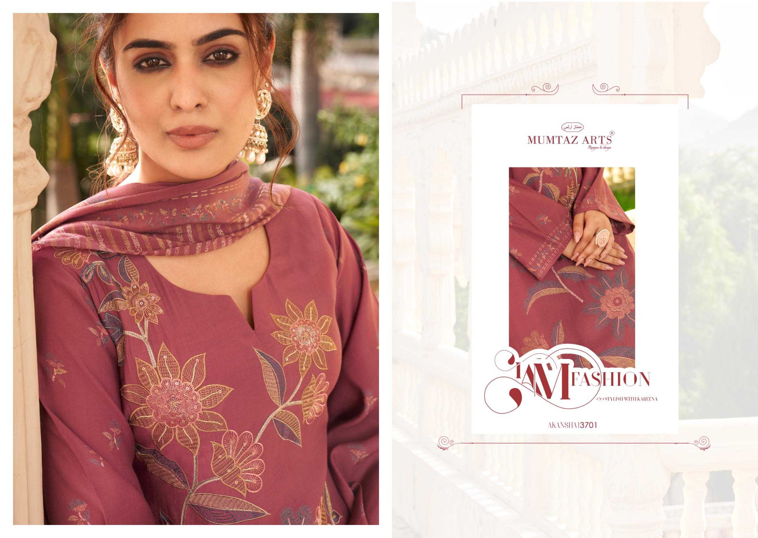 akansha by mumtaz arts viscose muslin pakistani print suits