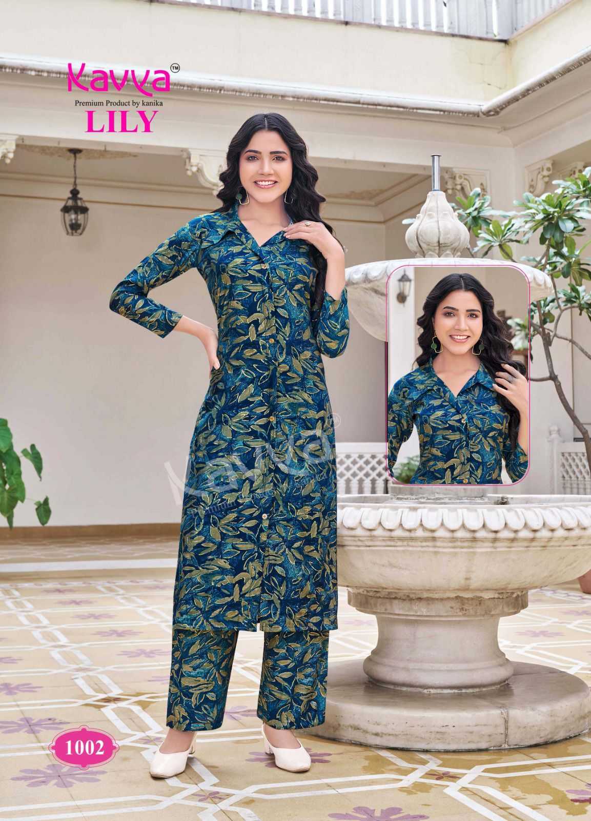 kavya lily vol 1 fully stitch chanderi casual wear shirt style long top with pant