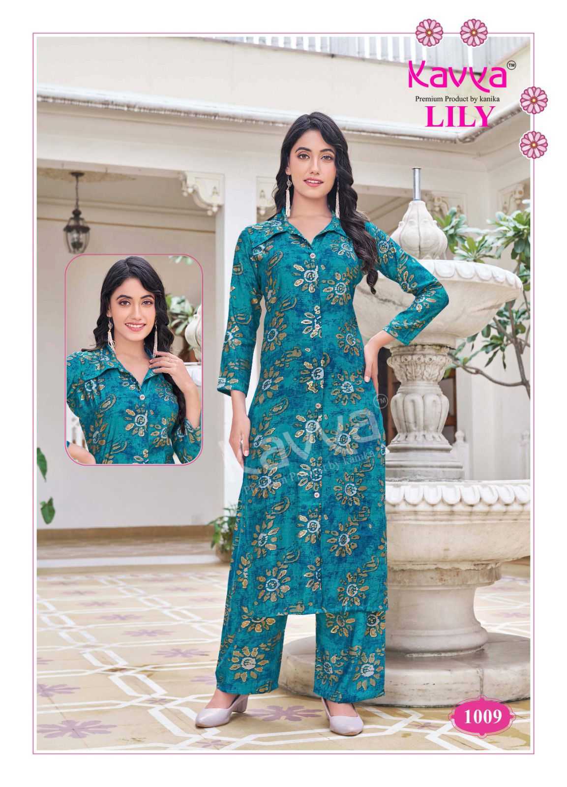 kavya lily vol 1 fully stitch chanderi casual wear shirt style long top with pant