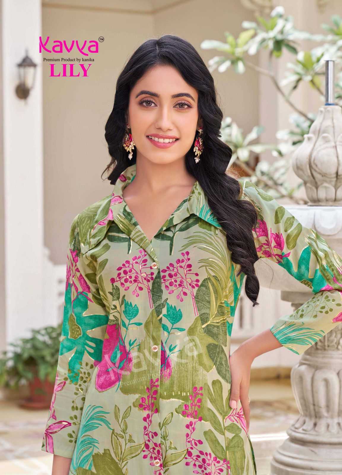 kavya lily vol 1 fully stitch chanderi casual wear shirt style long top with pant