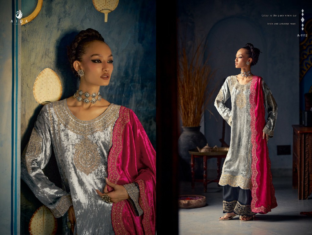 shahen shah by aiqa lifestyle winter special designer 3pcs velvet dress