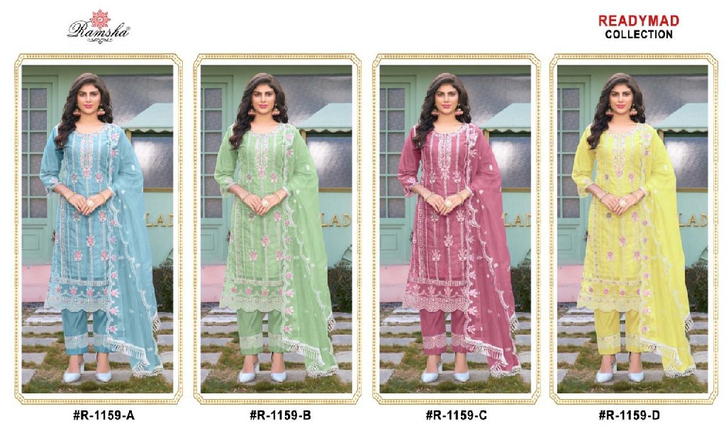 Ramsha R-1159 Wholesale Indian Pakistani Concept Readymade Suits