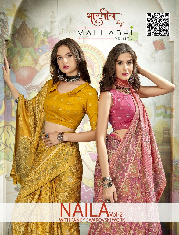 Vallabhi Naila Vol-2 Wholesale Brasso With Swaroski Work Sarees