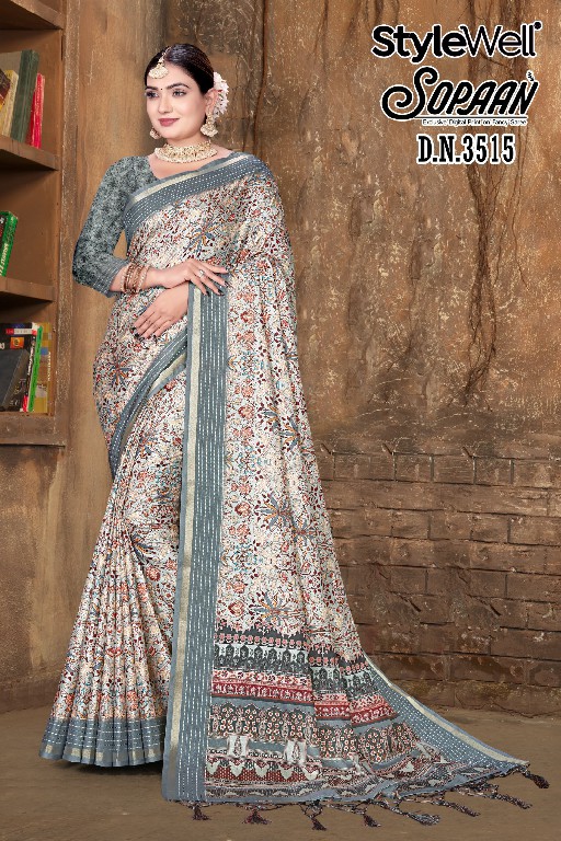 Stylewell Sopaan Wholesale Digital Print On Exclusive Sarees