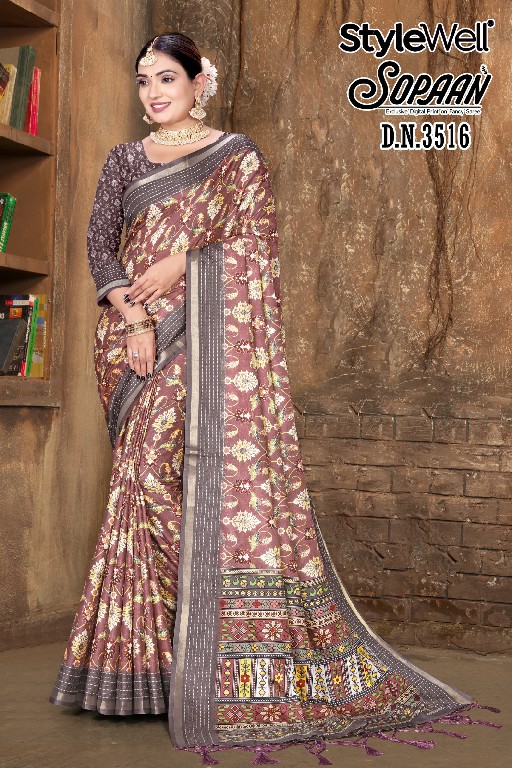 Stylewell Sopaan Wholesale Digital Print On Exclusive Sarees