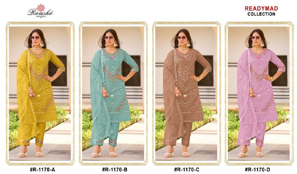 Ramsha R-1170 Wholesale Readymade Indian Pakistani Suits