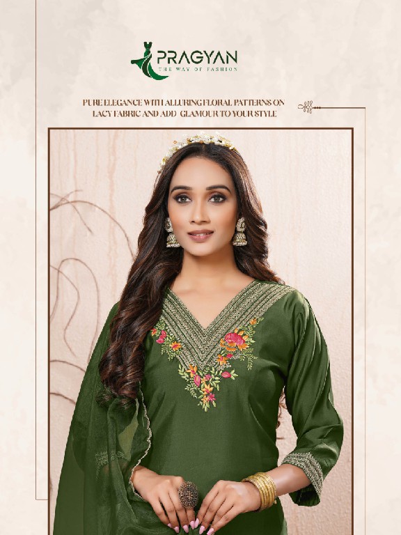 Pragyan Poshak Vol-1 Wholesale Roman Silk Top With Pant And Dupatta