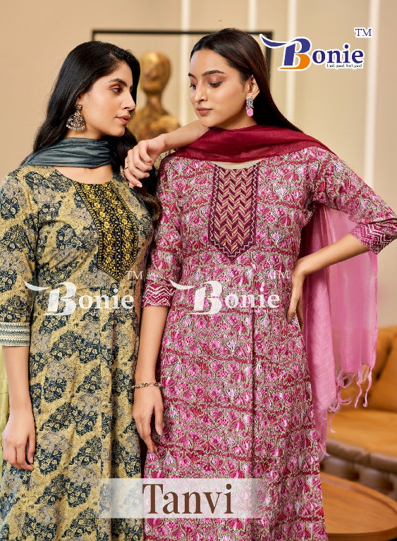 Bonie Tanvi Wholesale Anarkali Kurti Pant And Dupatta