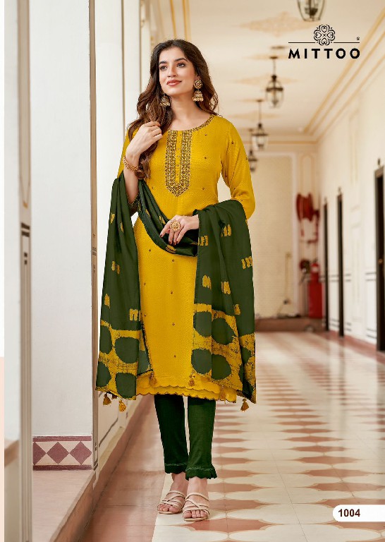 Mittoo Apsara Wholesale Viscose Weaving Top With Pant And Dupatta
