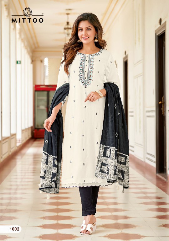 Mittoo Apsara Wholesale Viscose Weaving Top With Pant And Dupatta