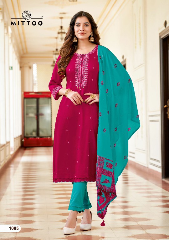 Mittoo Apsara Wholesale Viscose Weaving Top With Pant And Dupatta
