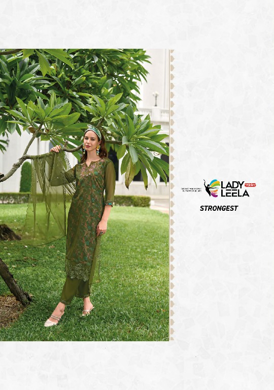 Lady Leela Aleena Wholesale Embroidery And Handwork Kurtis With Pant And Dupatta